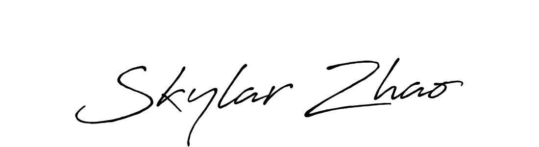 Once you've used our free online signature maker to create your best signature Antro_Vectra_Bolder style, it's time to enjoy all of the benefits that Skylar Zhao name signing documents. Skylar Zhao signature style 7 images and pictures png