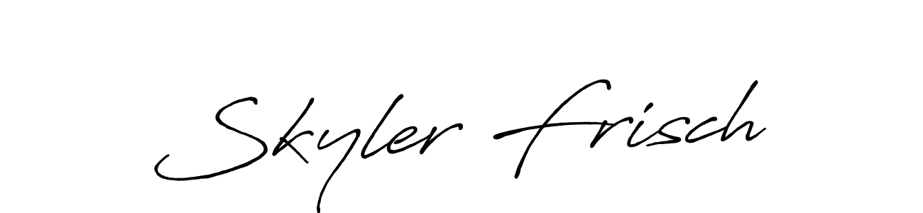 Make a beautiful signature design for name Skyler Frisch. With this signature (Antro_Vectra_Bolder) style, you can create a handwritten signature for free. Skyler Frisch signature style 7 images and pictures png