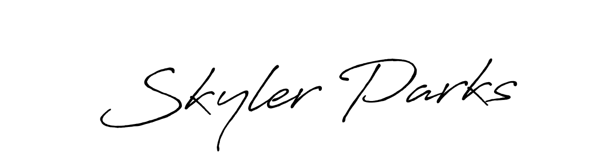 Make a beautiful signature design for name Skyler Parks. Use this online signature maker to create a handwritten signature for free. Skyler Parks signature style 7 images and pictures png