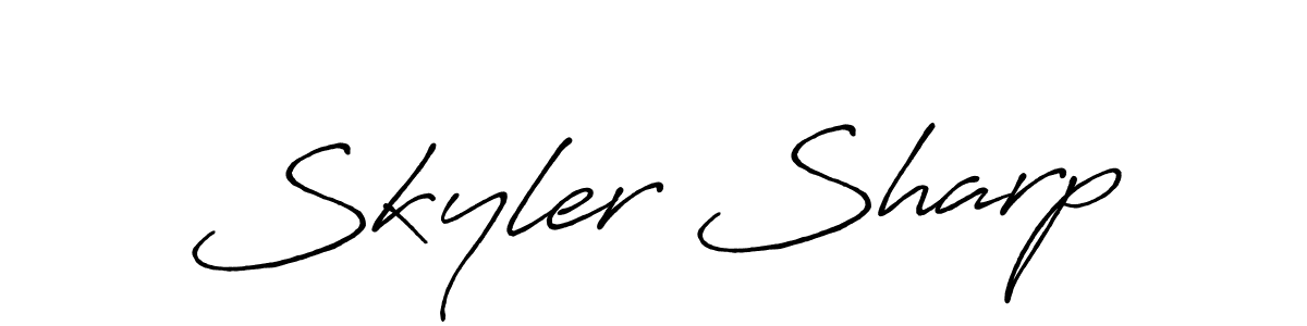 How to Draw Skyler Sharp signature style? Antro_Vectra_Bolder is a latest design signature styles for name Skyler Sharp. Skyler Sharp signature style 7 images and pictures png