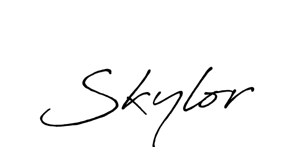 You should practise on your own different ways (Antro_Vectra_Bolder) to write your name (Skylor) in signature. don't let someone else do it for you. Skylor signature style 7 images and pictures png