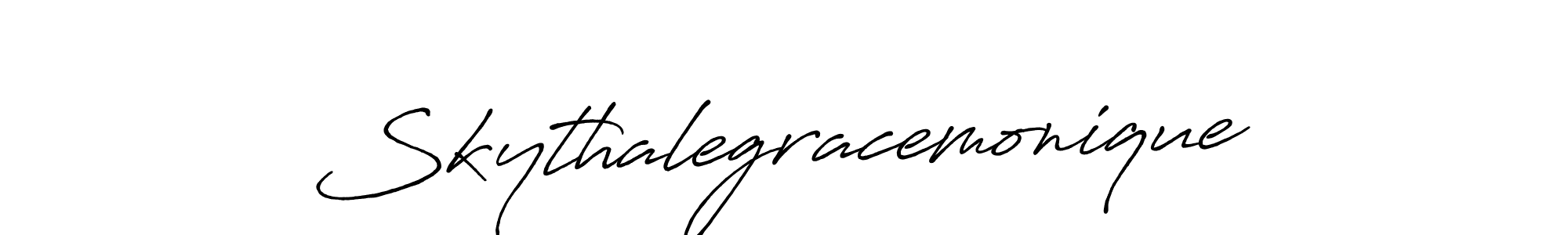 Use a signature maker to create a handwritten signature online. With this signature software, you can design (Antro_Vectra_Bolder) your own signature for name Skythalegracemonique. Skythalegracemonique signature style 7 images and pictures png