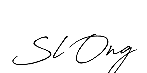 Use a signature maker to create a handwritten signature online. With this signature software, you can design (Antro_Vectra_Bolder) your own signature for name Sl Ong. Sl Ong signature style 7 images and pictures png