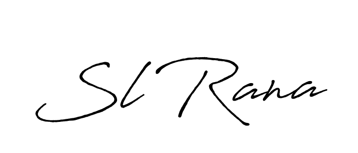 Also You can easily find your signature by using the search form. We will create Sl Rana name handwritten signature images for you free of cost using Antro_Vectra_Bolder sign style. Sl Rana signature style 7 images and pictures png