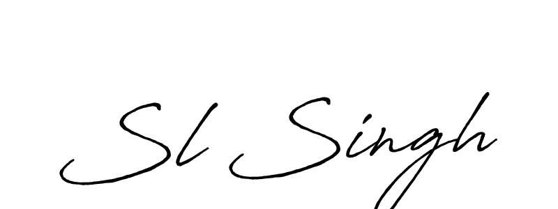 Design your own signature with our free online signature maker. With this signature software, you can create a handwritten (Antro_Vectra_Bolder) signature for name Sl Singh. Sl Singh signature style 7 images and pictures png