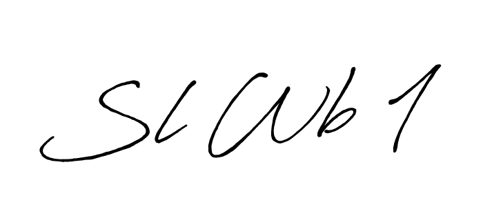It looks lik you need a new signature style for name Sl Wb 1. Design unique handwritten (Antro_Vectra_Bolder) signature with our free signature maker in just a few clicks. Sl Wb 1 signature style 7 images and pictures png