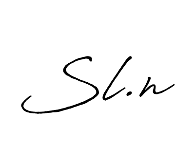 Make a beautiful signature design for name Sl.n. With this signature (Antro_Vectra_Bolder) style, you can create a handwritten signature for free. Sl.n signature style 7 images and pictures png