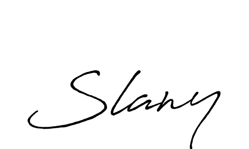 Create a beautiful signature design for name Slany. With this signature (Antro_Vectra_Bolder) fonts, you can make a handwritten signature for free. Slany signature style 7 images and pictures png