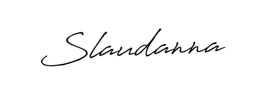 Make a beautiful signature design for name Slaudanna. With this signature (Antro_Vectra_Bolder) style, you can create a handwritten signature for free. Slaudanna signature style 7 images and pictures png