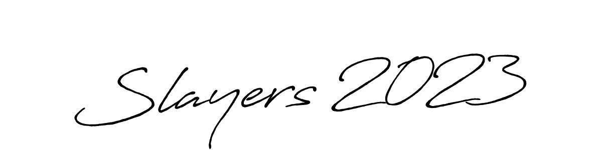 Once you've used our free online signature maker to create your best signature Antro_Vectra_Bolder style, it's time to enjoy all of the benefits that Slayers 2023 name signing documents. Slayers 2023 signature style 7 images and pictures png