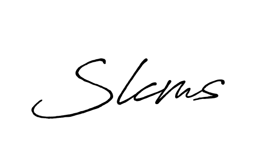 You should practise on your own different ways (Antro_Vectra_Bolder) to write your name (Slcms) in signature. don't let someone else do it for you. Slcms signature style 7 images and pictures png