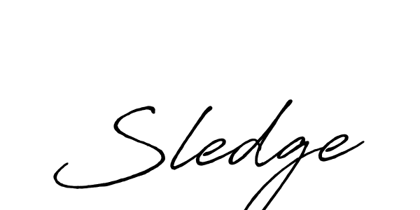 Design your own signature with our free online signature maker. With this signature software, you can create a handwritten (Antro_Vectra_Bolder) signature for name Sledge. Sledge signature style 7 images and pictures png