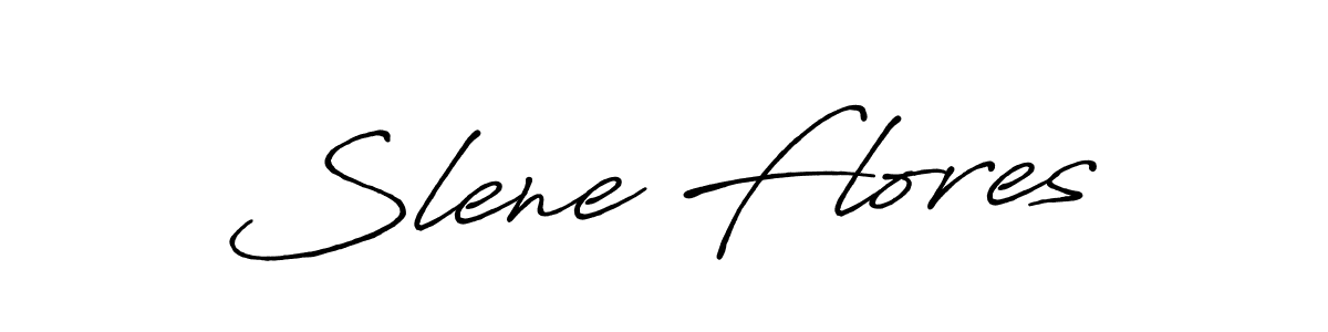 You should practise on your own different ways (Antro_Vectra_Bolder) to write your name (Slene Flores) in signature. don't let someone else do it for you. Slene Flores signature style 7 images and pictures png