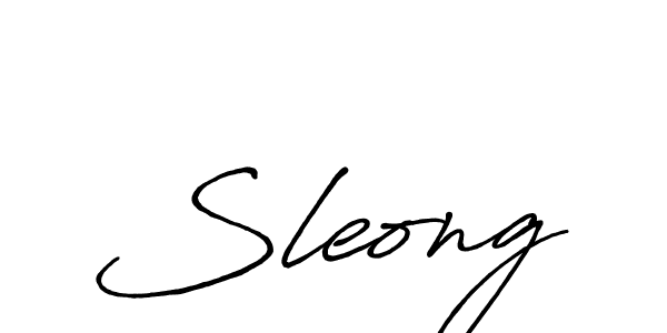 Use a signature maker to create a handwritten signature online. With this signature software, you can design (Antro_Vectra_Bolder) your own signature for name Sleong. Sleong signature style 7 images and pictures png