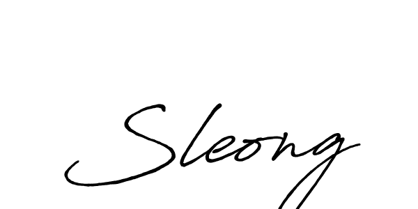 Use a signature maker to create a handwritten signature online. With this signature software, you can design (Antro_Vectra_Bolder) your own signature for name Sleong. Sleong signature style 7 images and pictures png