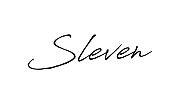 Use a signature maker to create a handwritten signature online. With this signature software, you can design (Antro_Vectra_Bolder) your own signature for name Sleven. Sleven signature style 7 images and pictures png