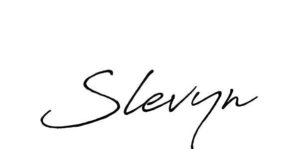 Design your own signature with our free online signature maker. With this signature software, you can create a handwritten (Antro_Vectra_Bolder) signature for name Slevyn. Slevyn signature style 7 images and pictures png