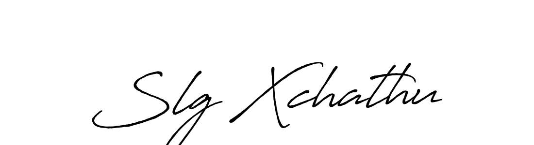 Use a signature maker to create a handwritten signature online. With this signature software, you can design (Antro_Vectra_Bolder) your own signature for name Slg Xchathu. Slg Xchathu signature style 7 images and pictures png