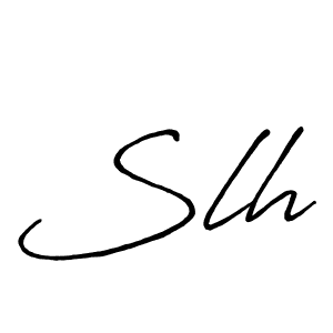 Create a beautiful signature design for name Slh. With this signature (Antro_Vectra_Bolder) fonts, you can make a handwritten signature for free. Slh signature style 7 images and pictures png