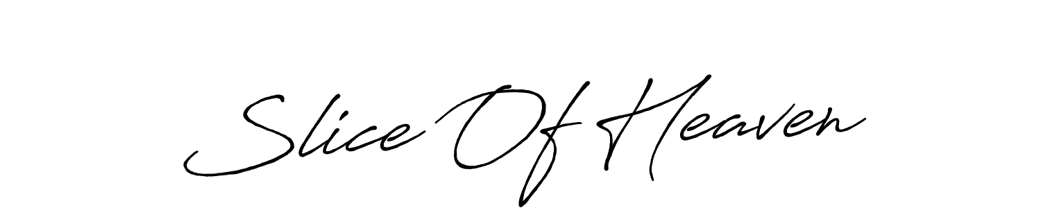Make a beautiful signature design for name Slice Of Heaven. Use this online signature maker to create a handwritten signature for free. Slice Of Heaven signature style 7 images and pictures png