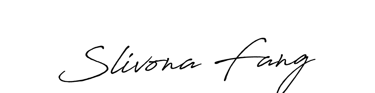 How to make Slivona Fang signature? Antro_Vectra_Bolder is a professional autograph style. Create handwritten signature for Slivona Fang name. Slivona Fang signature style 7 images and pictures png