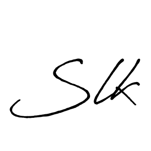 Also we have Slk name is the best signature style. Create professional handwritten signature collection using Antro_Vectra_Bolder autograph style. Slk signature style 7 images and pictures png
