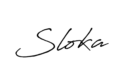Make a beautiful signature design for name Sloka. With this signature (Antro_Vectra_Bolder) style, you can create a handwritten signature for free. Sloka signature style 7 images and pictures png