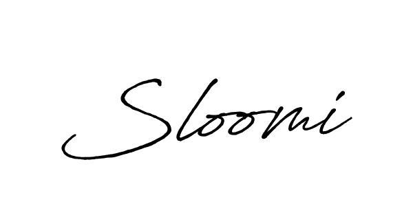 Also we have Sloomi name is the best signature style. Create professional handwritten signature collection using Antro_Vectra_Bolder autograph style. Sloomi signature style 7 images and pictures png