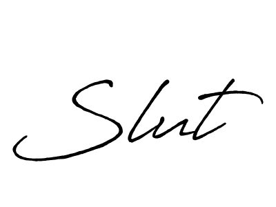 It looks lik you need a new signature style for name Slut. Design unique handwritten (Antro_Vectra_Bolder) signature with our free signature maker in just a few clicks. Slut signature style 7 images and pictures png