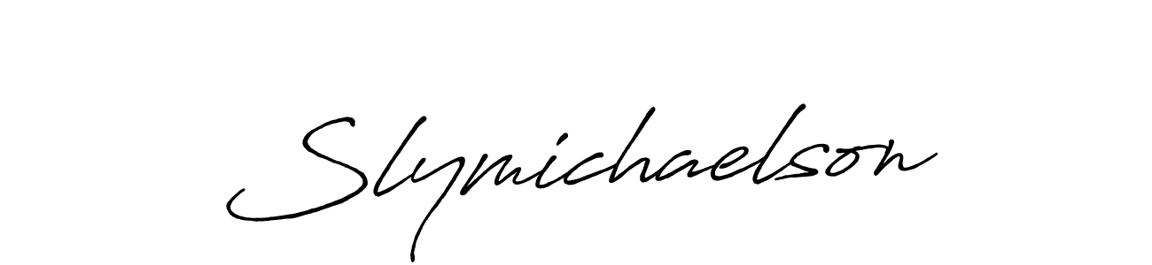 if you are searching for the best signature style for your name Slymichaelson. so please give up your signature search. here we have designed multiple signature styles  using Antro_Vectra_Bolder. Slymichaelson signature style 7 images and pictures png
