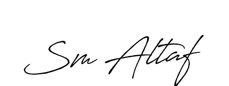 Also You can easily find your signature by using the search form. We will create Sm Altaf name handwritten signature images for you free of cost using Antro_Vectra_Bolder sign style. Sm Altaf signature style 7 images and pictures png