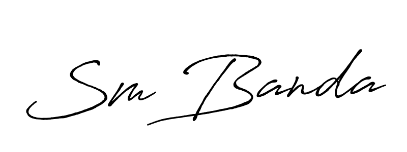 Sm Banda stylish signature style. Best Handwritten Sign (Antro_Vectra_Bolder) for my name. Handwritten Signature Collection Ideas for my name Sm Banda. Sm Banda signature style 7 images and pictures png