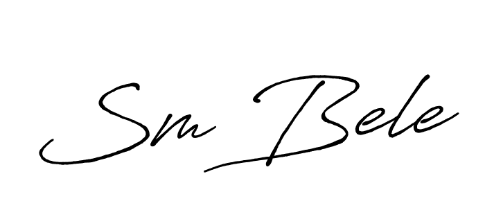 Make a beautiful signature design for name Sm Bele. With this signature (Antro_Vectra_Bolder) style, you can create a handwritten signature for free. Sm Bele signature style 7 images and pictures png