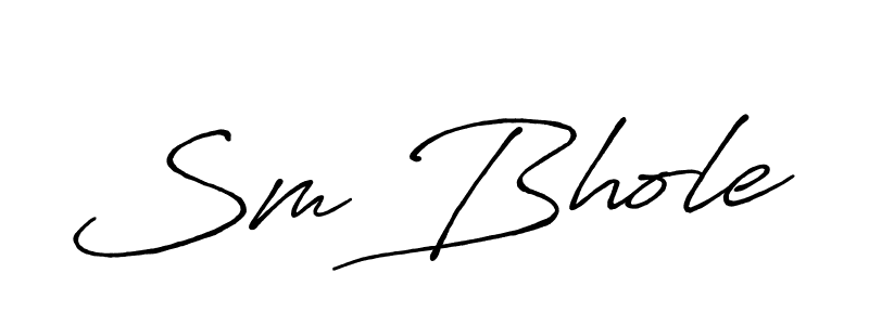 Make a beautiful signature design for name Sm Bhole. Use this online signature maker to create a handwritten signature for free. Sm Bhole signature style 7 images and pictures png