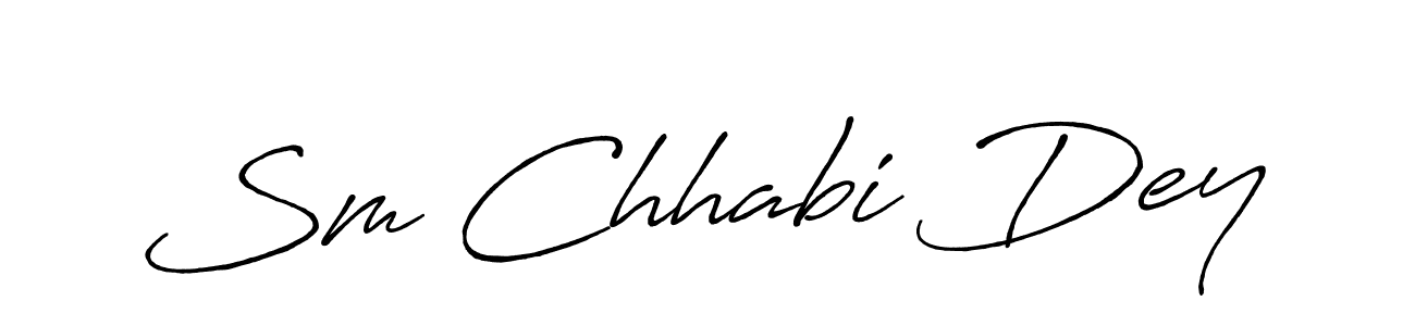 How to make Sm Chhabi Dey signature? Antro_Vectra_Bolder is a professional autograph style. Create handwritten signature for Sm Chhabi Dey name. Sm Chhabi Dey signature style 7 images and pictures png