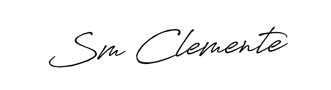 Design your own signature with our free online signature maker. With this signature software, you can create a handwritten (Antro_Vectra_Bolder) signature for name Sm Clemente. Sm Clemente signature style 7 images and pictures png