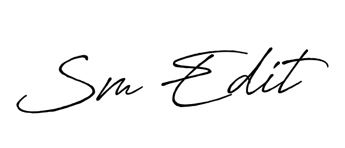 Also we have Sm Edit name is the best signature style. Create professional handwritten signature collection using Antro_Vectra_Bolder autograph style. Sm Edit signature style 7 images and pictures png