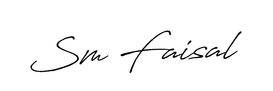 Make a beautiful signature design for name Sm Faisal. With this signature (Antro_Vectra_Bolder) style, you can create a handwritten signature for free. Sm Faisal signature style 7 images and pictures png
