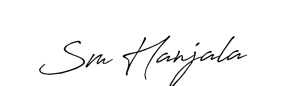 Also we have Sm Hanjala name is the best signature style. Create professional handwritten signature collection using Antro_Vectra_Bolder autograph style. Sm Hanjala signature style 7 images and pictures png