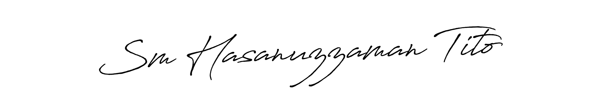 You can use this online signature creator to create a handwritten signature for the name Sm Hasanuzzaman Tito. This is the best online autograph maker. Sm Hasanuzzaman Tito signature style 7 images and pictures png