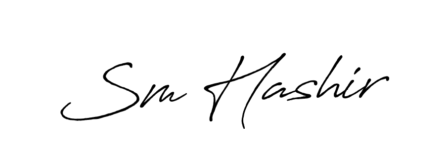 Make a beautiful signature design for name Sm Hashir. With this signature (Antro_Vectra_Bolder) style, you can create a handwritten signature for free. Sm Hashir signature style 7 images and pictures png