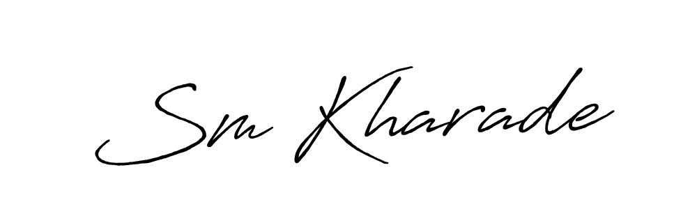 Make a beautiful signature design for name Sm Kharade. With this signature (Antro_Vectra_Bolder) style, you can create a handwritten signature for free. Sm Kharade signature style 7 images and pictures png