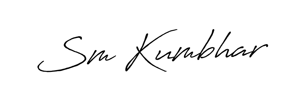 Design your own signature with our free online signature maker. With this signature software, you can create a handwritten (Antro_Vectra_Bolder) signature for name Sm Kumbhar. Sm Kumbhar signature style 7 images and pictures png