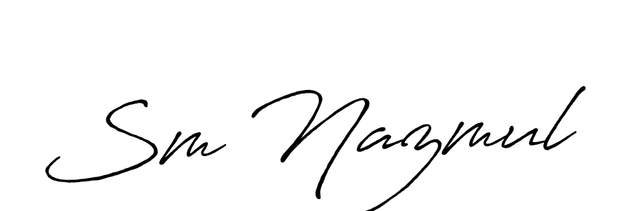 You should practise on your own different ways (Antro_Vectra_Bolder) to write your name (Sm Nazmul) in signature. don't let someone else do it for you. Sm Nazmul signature style 7 images and pictures png