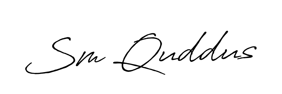 Sm Quddus stylish signature style. Best Handwritten Sign (Antro_Vectra_Bolder) for my name. Handwritten Signature Collection Ideas for my name Sm Quddus. Sm Quddus signature style 7 images and pictures png