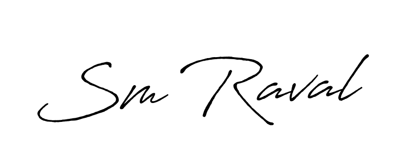 Design your own signature with our free online signature maker. With this signature software, you can create a handwritten (Antro_Vectra_Bolder) signature for name Sm Raval. Sm Raval signature style 7 images and pictures png