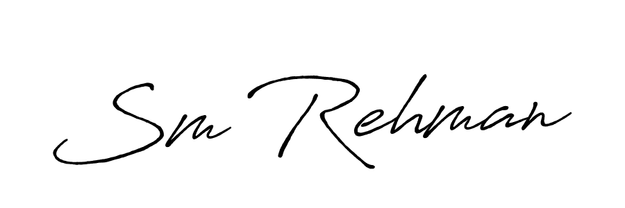 Make a beautiful signature design for name Sm Rehman. With this signature (Antro_Vectra_Bolder) style, you can create a handwritten signature for free. Sm Rehman signature style 7 images and pictures png