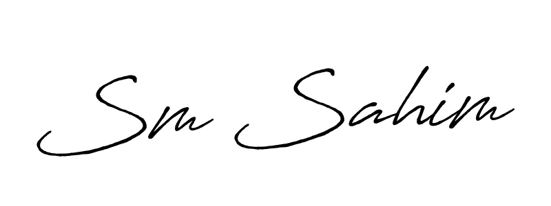 It looks lik you need a new signature style for name Sm Sahim. Design unique handwritten (Antro_Vectra_Bolder) signature with our free signature maker in just a few clicks. Sm Sahim signature style 7 images and pictures png