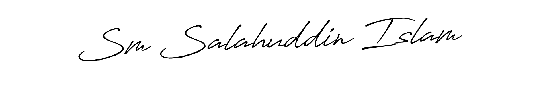 How to make Sm Salahuddin Islam name signature. Use Antro_Vectra_Bolder style for creating short signs online. This is the latest handwritten sign. Sm Salahuddin Islam signature style 7 images and pictures png