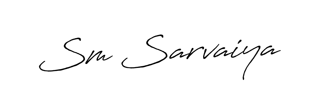 Also You can easily find your signature by using the search form. We will create Sm Sarvaiya name handwritten signature images for you free of cost using Antro_Vectra_Bolder sign style. Sm Sarvaiya signature style 7 images and pictures png